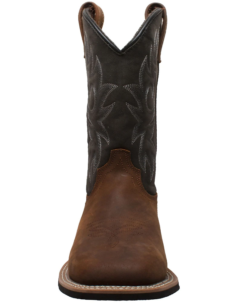Ad Tec Men's Brown Western Work Boots - Soft Toe