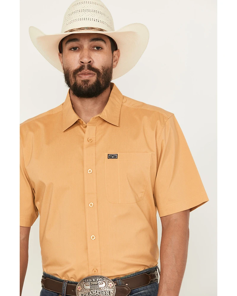 Kimes Ranch Men's Linville Solid Short Sleeve Button-Down Western Shirt