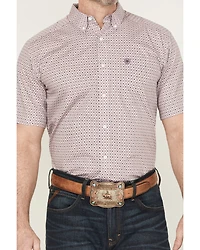 Ariat Men's Rafael Wrinkle Free Geo Print Short Sleeve Button-Down Western Shirt