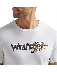 Wrangler Men's Flames Logo Short Sleeve Graphic T-Shirt