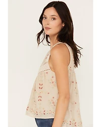 Cleo + Wolf Women's Embroidered Halter Top