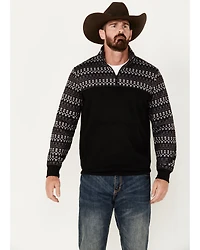 RANK 45® Men's Grove Striped Print 1/4 Zip Pullover