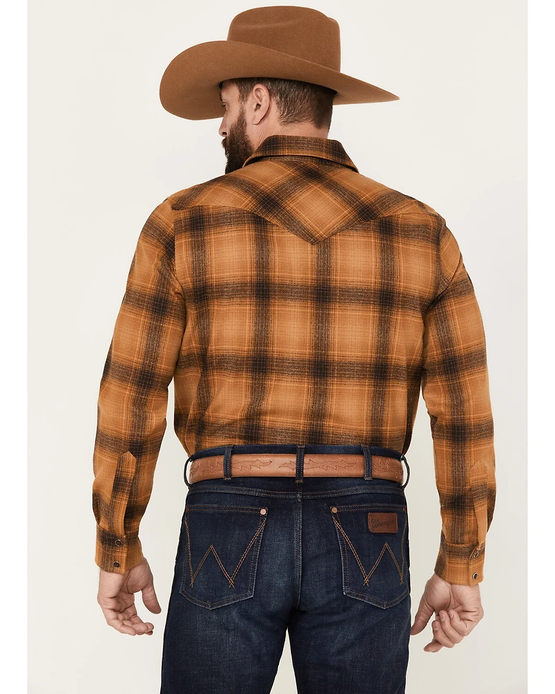 Pendleton Men's Canyon Plaid Print Long Sleeve Western Snap Shirt