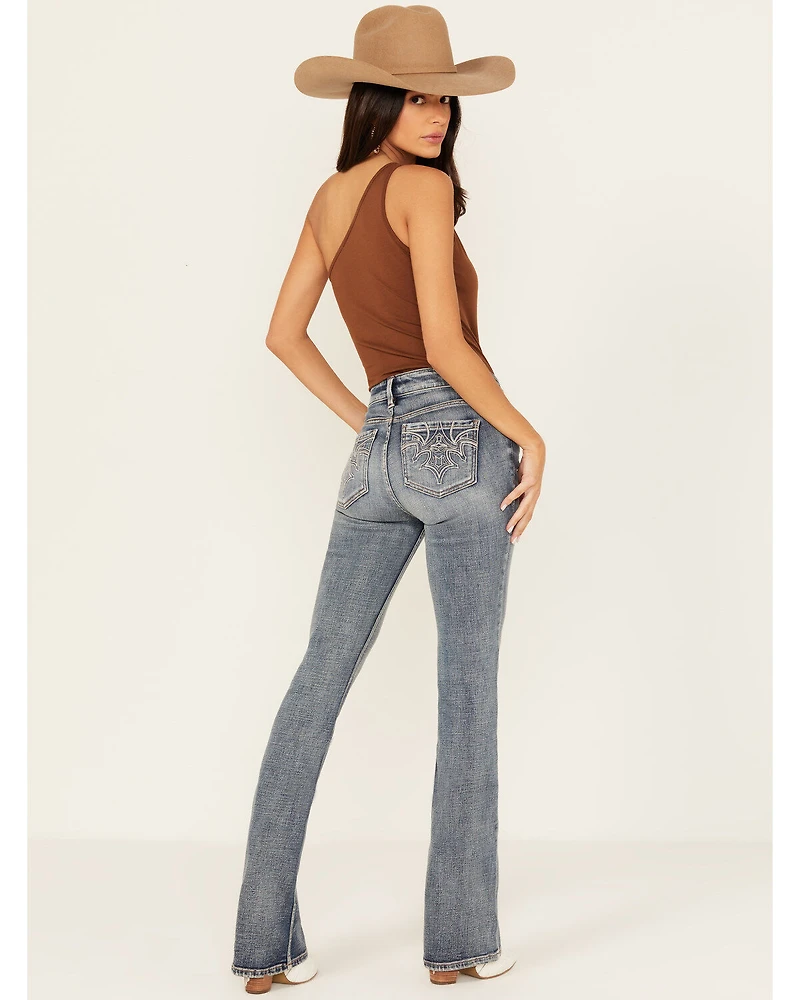 Shyanne Women's Aria Mid Rise Bootcut Stretch Denim Jeans