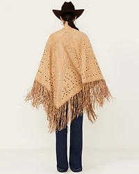 Shyanne Women's Faux Suede Laser Cut Wrap