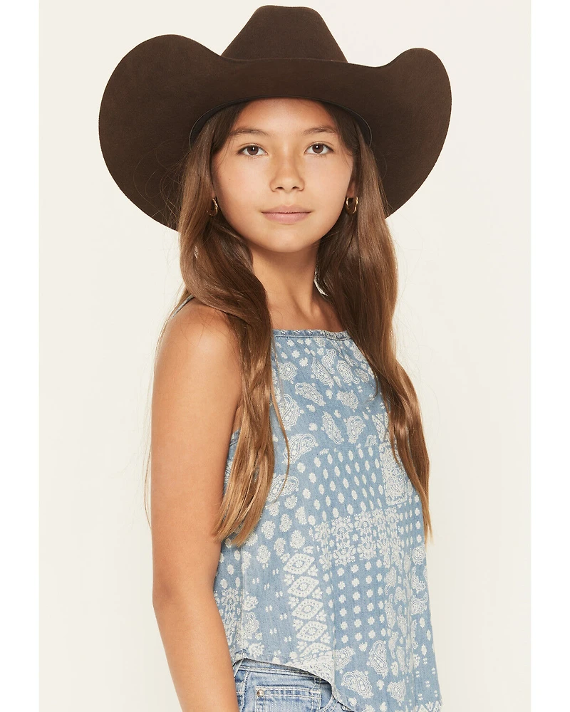Wrangler Girls' Bandana Print Denim Tank