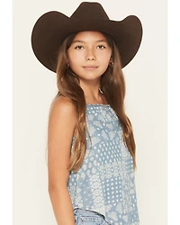 Wrangler Girls' Bandana Print Denim Tank