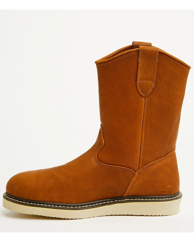 Hawx Men's Pull-On Barnyard Leather Work Boots - Composite Toe
