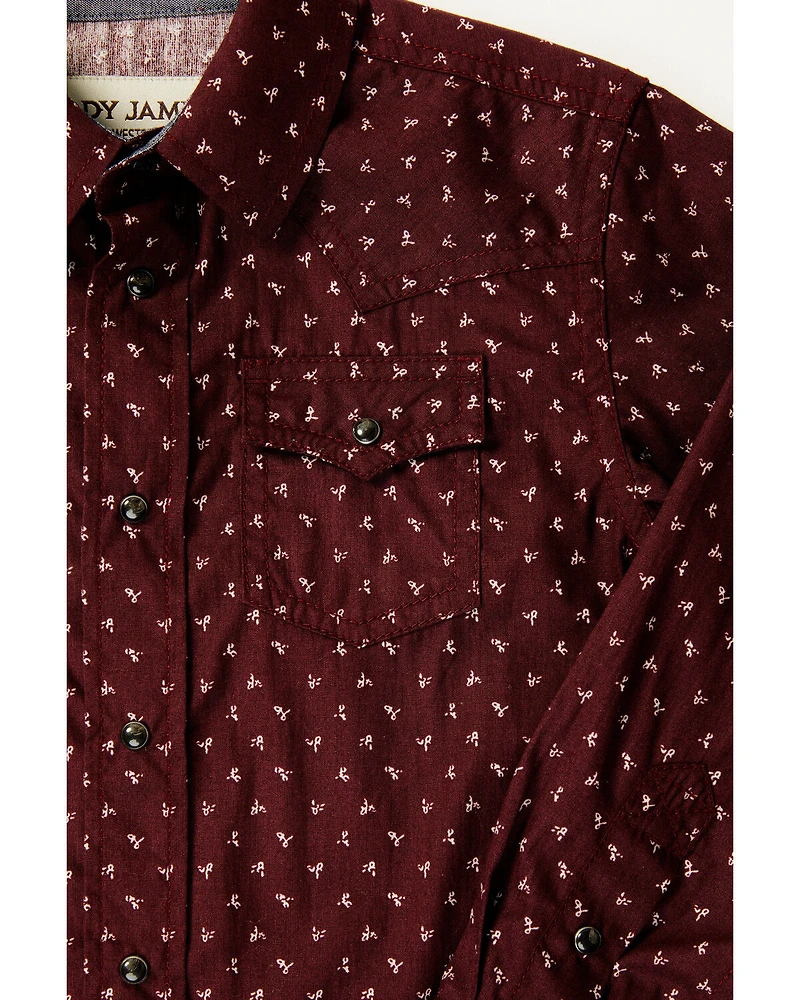 Cody James Toddler Boys' Williams Geo Print Long Sleeve Snap Western Shirt