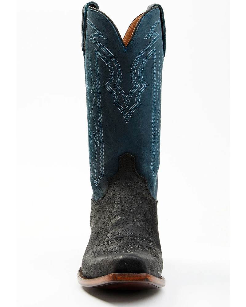 Lucchese Men's Two-Tone Roughout Western Boots - Square Toe