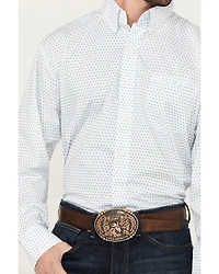 Wrangler Men's Classics Geo Print Long Sleeve Button-Down Western Shirt