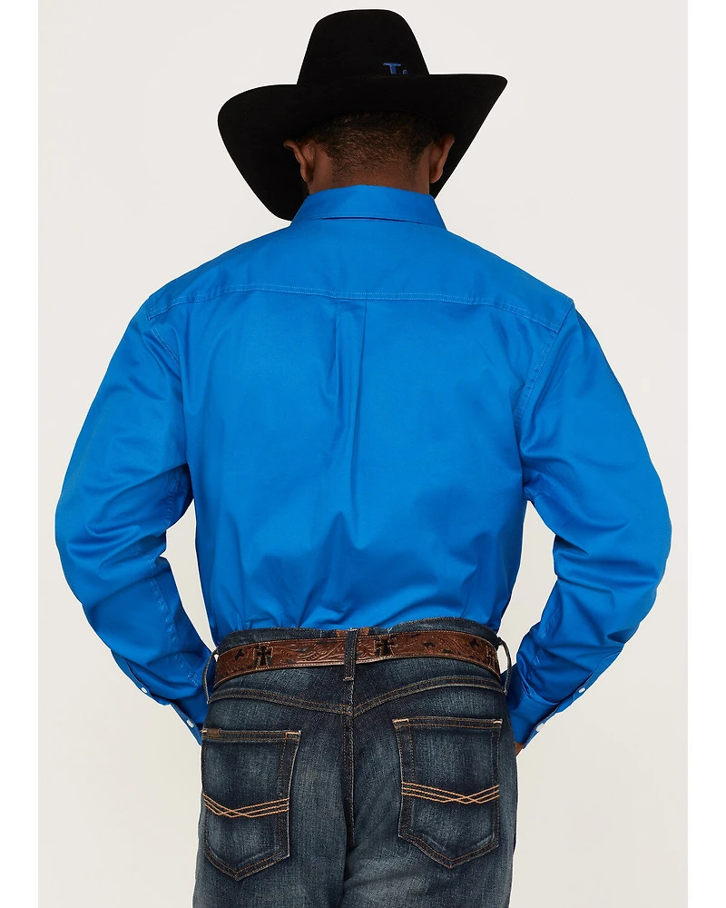 RANK 45® Men's Basic Twill Long Sleeve Button-Down Western Shirt - Tall