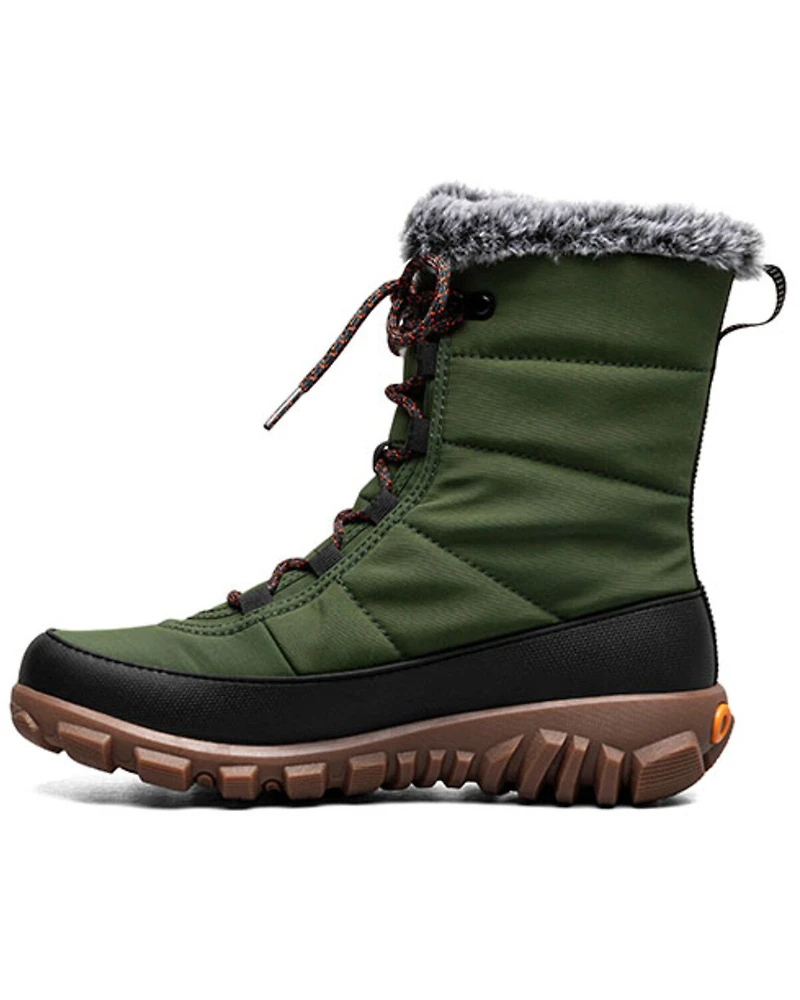 Bogs Women's Cedar Quilt Lace Waterproof Boots - Round Toe