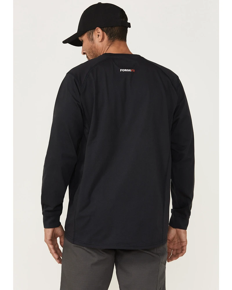 Forge Workwear Men's FR Solid Lightweight Long Sleeve Work Shirt