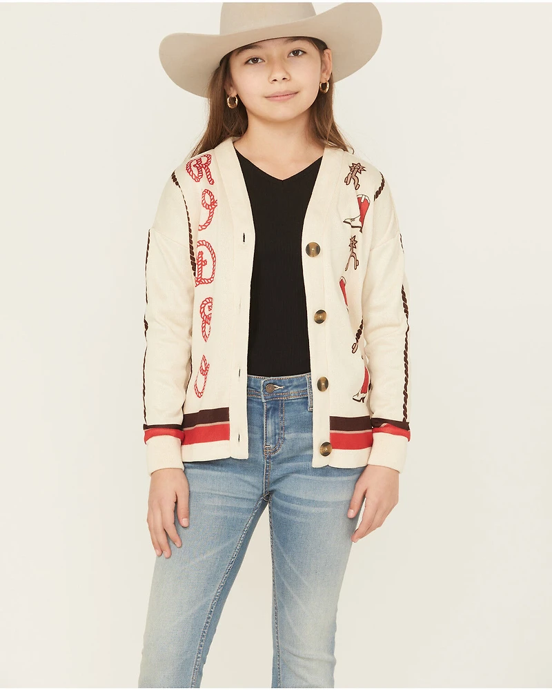 Cruel Girl Girls' Rodeo Novelty Cardigan