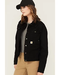 Carhartt Women's Rugged Flex® Loose Fit Canvas Sherpa Lined Work Jacket