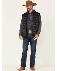 Cody James Core Men's Heather Charcoal Midnight Heat Sealed Zip-Front Puffer Vest