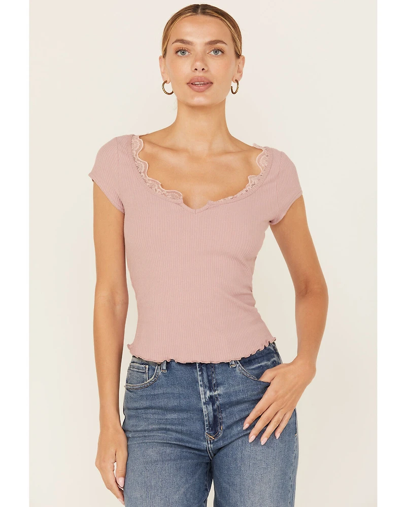 Free People Women's Classic Twist Short Sleeve Tee