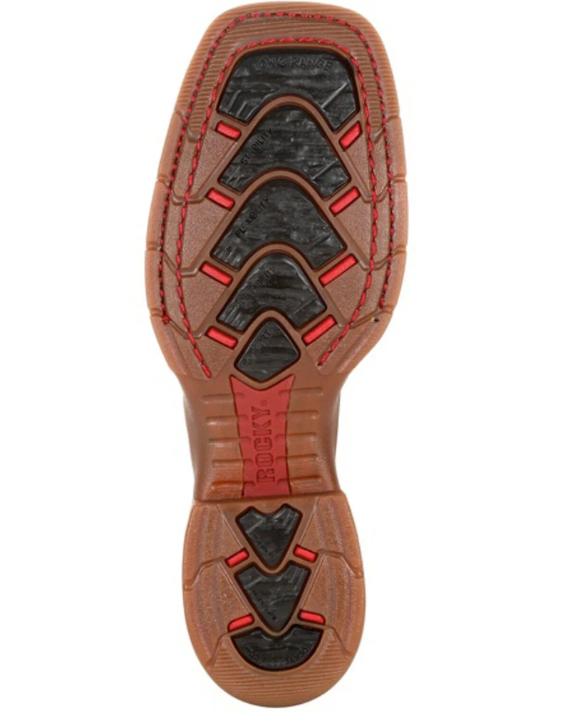 Rocky Men's Long Range Waterproof Western Boots - Square Toe