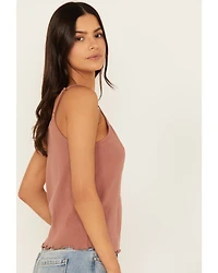 Cleo + Wolf Women's Rib Knit Henley Tank