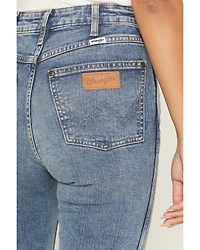 Wrangler Women's Dark Wash Mid Rise Bootcut Stretch Denim Jeans