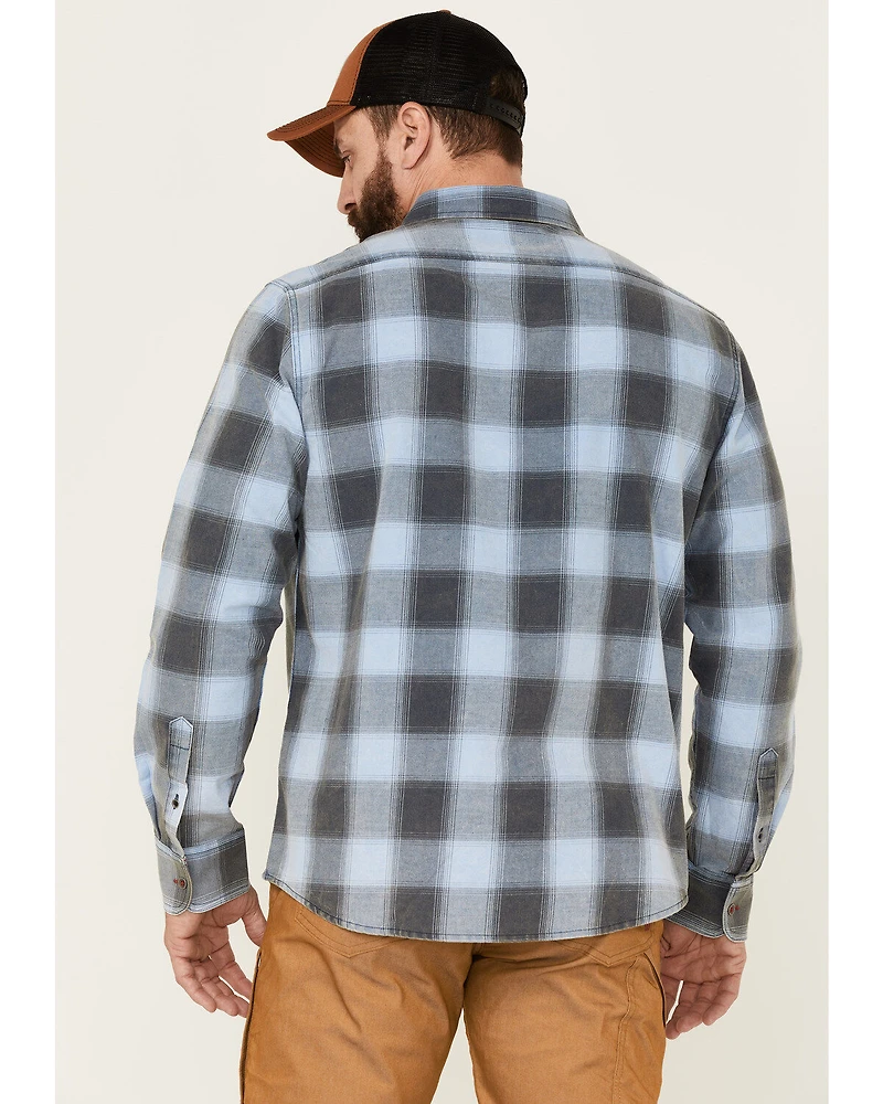 Flag & Anthem Men's Vail Vintage Large Plaid Print Long Sleeve Button Down Western Shirt