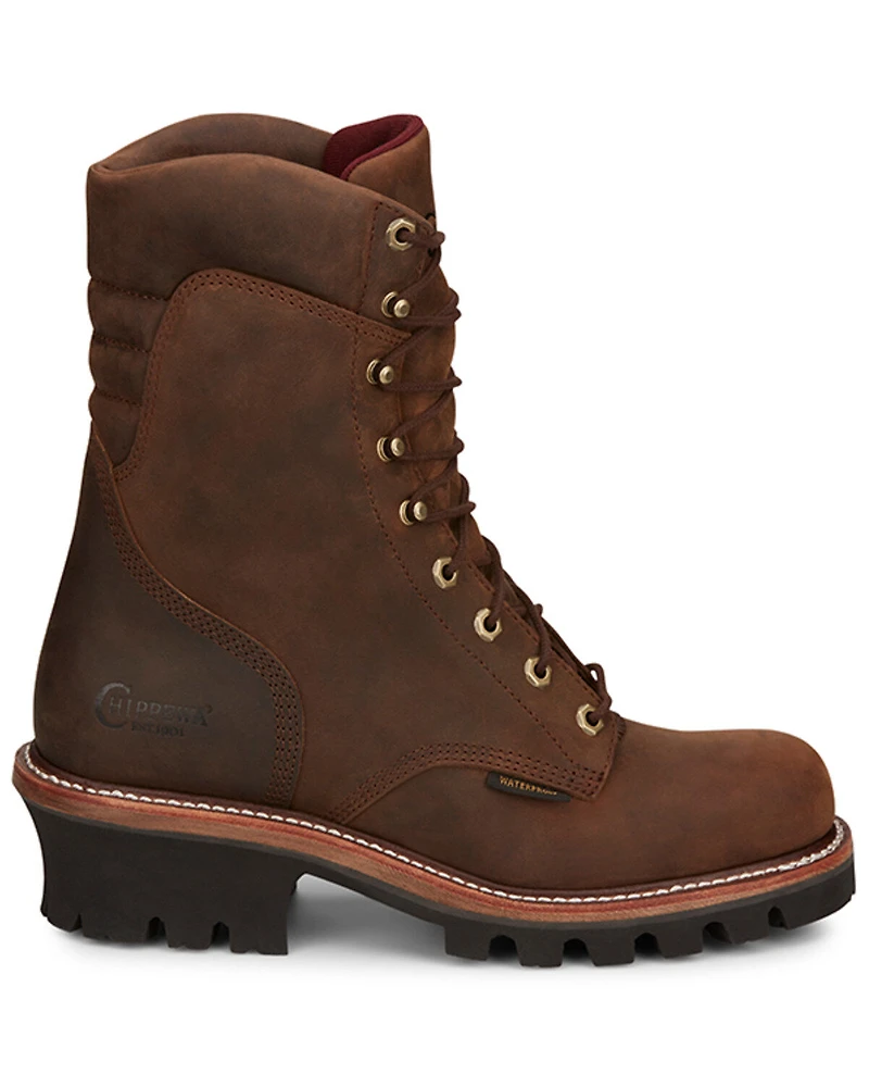 Chippewa Men's Super DNA 9" Waterproof Logger Work Boots - Soft Toe