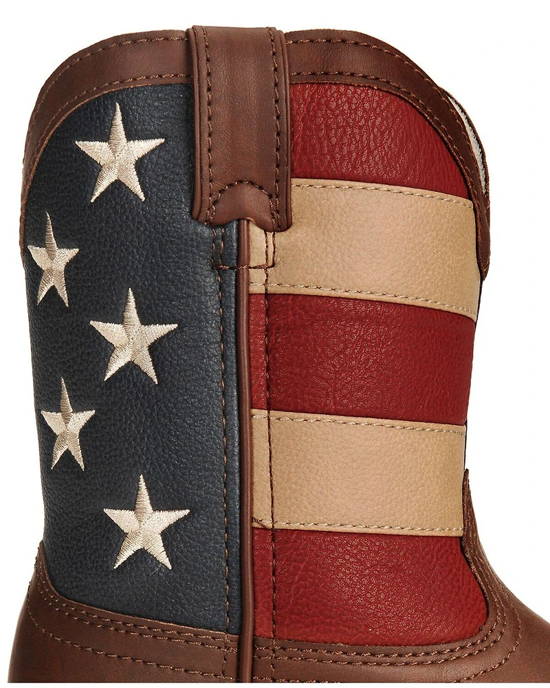 Durango Boys' American Flag Western Boots - Square Toe