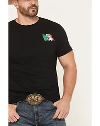 Cowboy Hardware Men's Bull Mexican Flag Short Sleeve Graphic T-Shirt