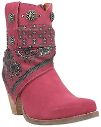 Dingo Women's Suede Bandida Western Booties - Round Toe