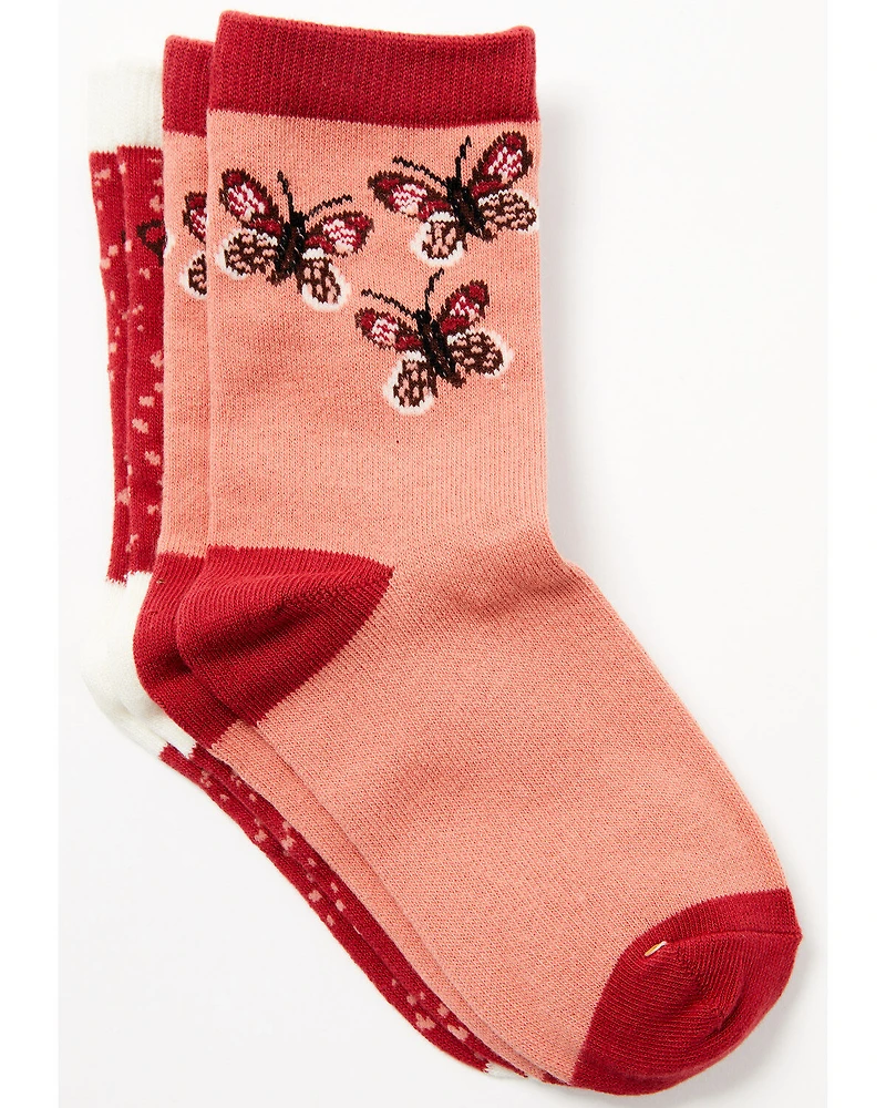 Shyanne Girls' 2-Pack Novelty Crew Socks