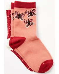 Shyanne Girls' 2-Pack Novelty Crew Socks