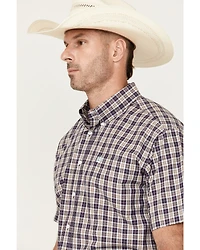 Cinch Men's Plaid Print Short Sleeve Button-Down Western Shirt