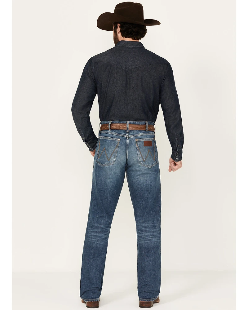 Wrangler Retro Men's 77MWZ Whitley Medium Wash Slim Bootcut Stretch Denim Jeans - Tall