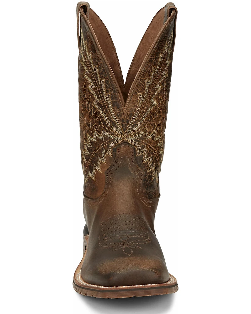Tony Lama Men's Bowie Oak Western Boots - Broad Square Toe