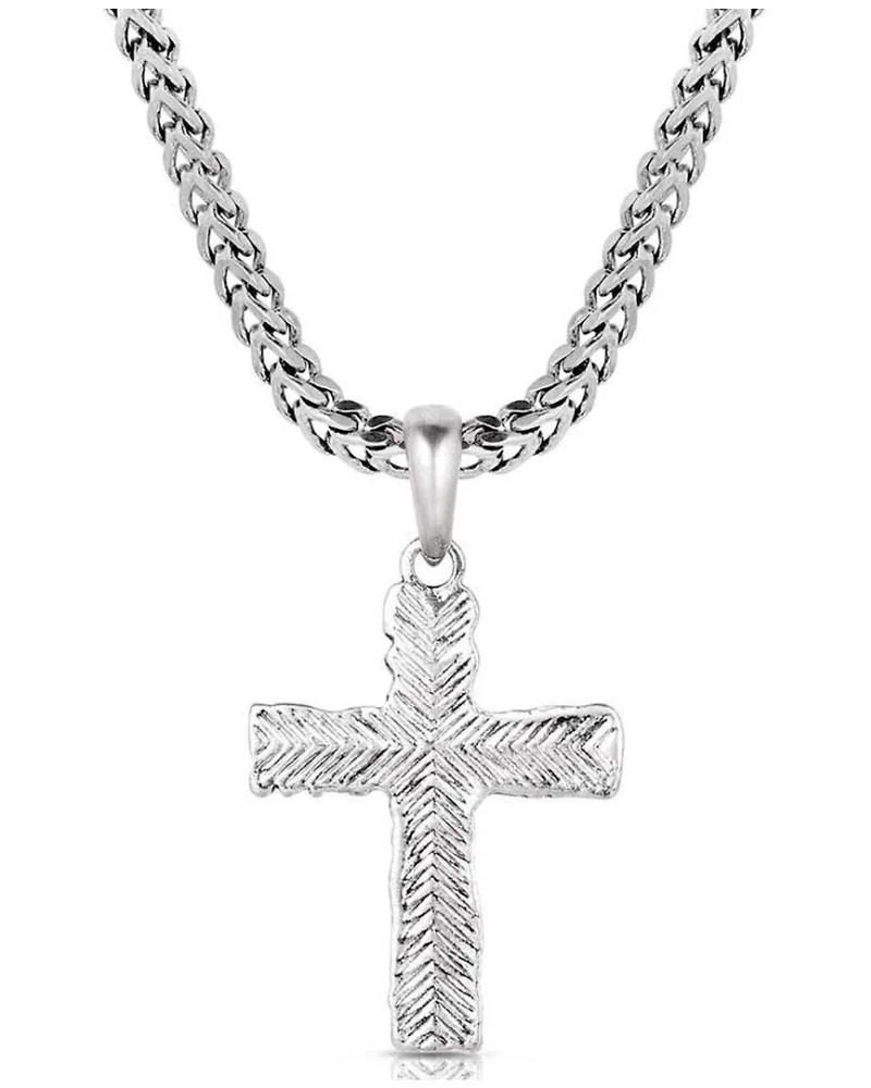Montana Silversmiths Men's Roughstock Cross Necklace