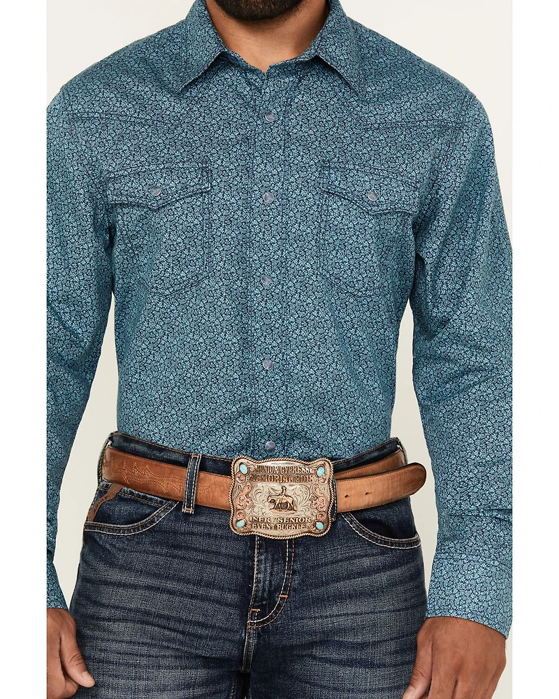 Wrangler Retro Men's Geo Print Long Sleeve Snap Western Shirt