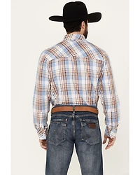 Resistol Men's Hardin Plaid Print Long Sleeve Button Down Western Shirt