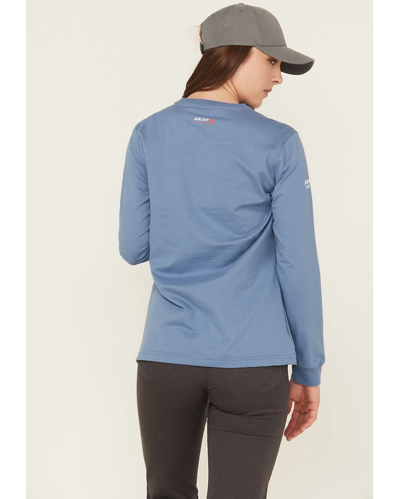 Ariat Women's FR Stretch Logo Long Sleeve Work Tee