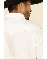 Wrangler Retro Premium Men's Solid Long Sleeve Snap Western Shirt