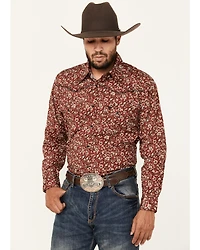Cowboy Hardware Men's Range Floral Print Long Sleeve Snap Western Shirt