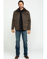 Cripple Creek Men's Enzyme Washed Storm Flap Sherpa Jacket