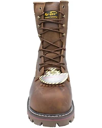 AdTec Men's 9" Waterproof Logger Work Boots - Composite Toe