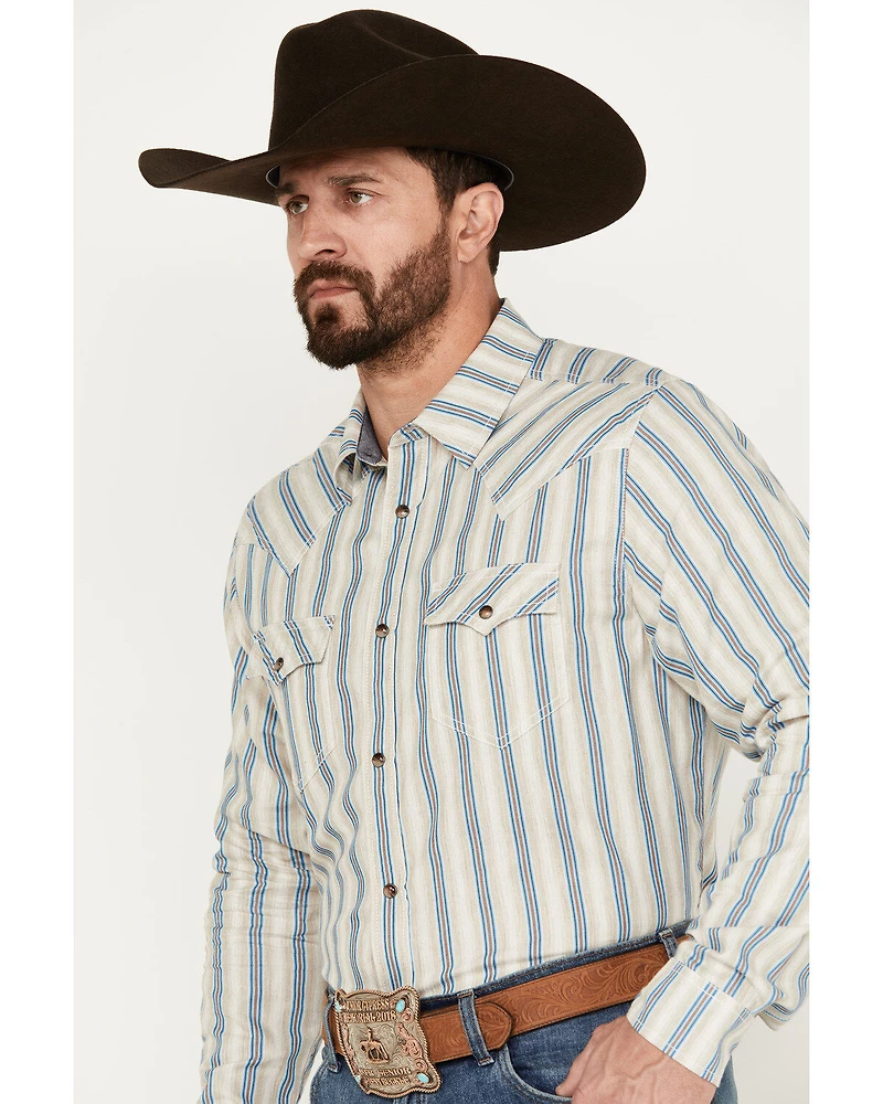 Cody James Men's La Cabana Striped Long Sleeve Western Snap Shirt
