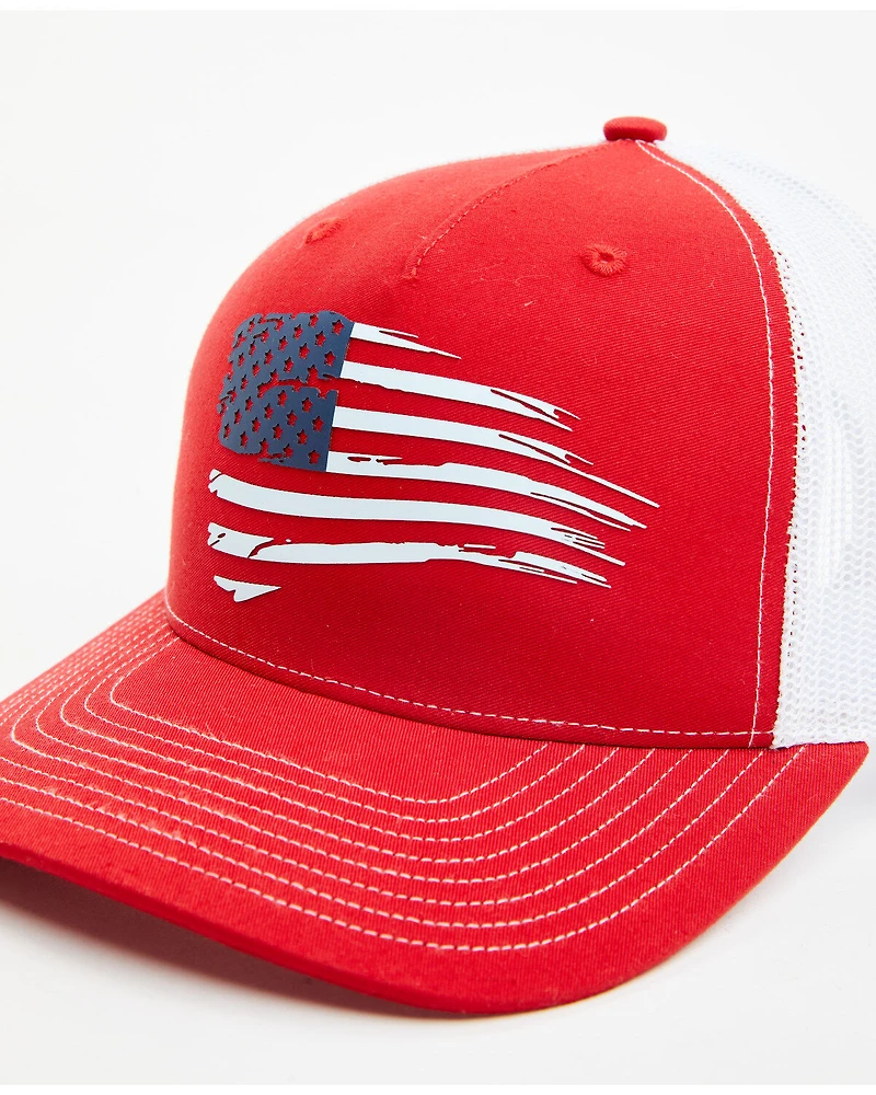 Ariat Men's Distressed USA Flag Ball Cap