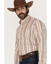 Wrangler X Cody Johnson Men's Striped Long Sleeve Button-Down Western Shirt