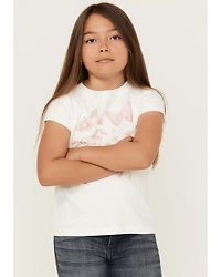 Shyanne Girls' Butterfly Horse Short Sleeve Graphic Tee