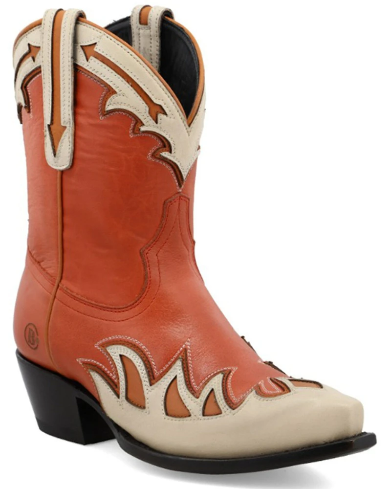 Black Star Women's Cell-Sole Leather Western Booties - Snip Toe