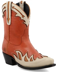 Black Star Women's Cell-Sole Leather Western Booties - Snip Toe