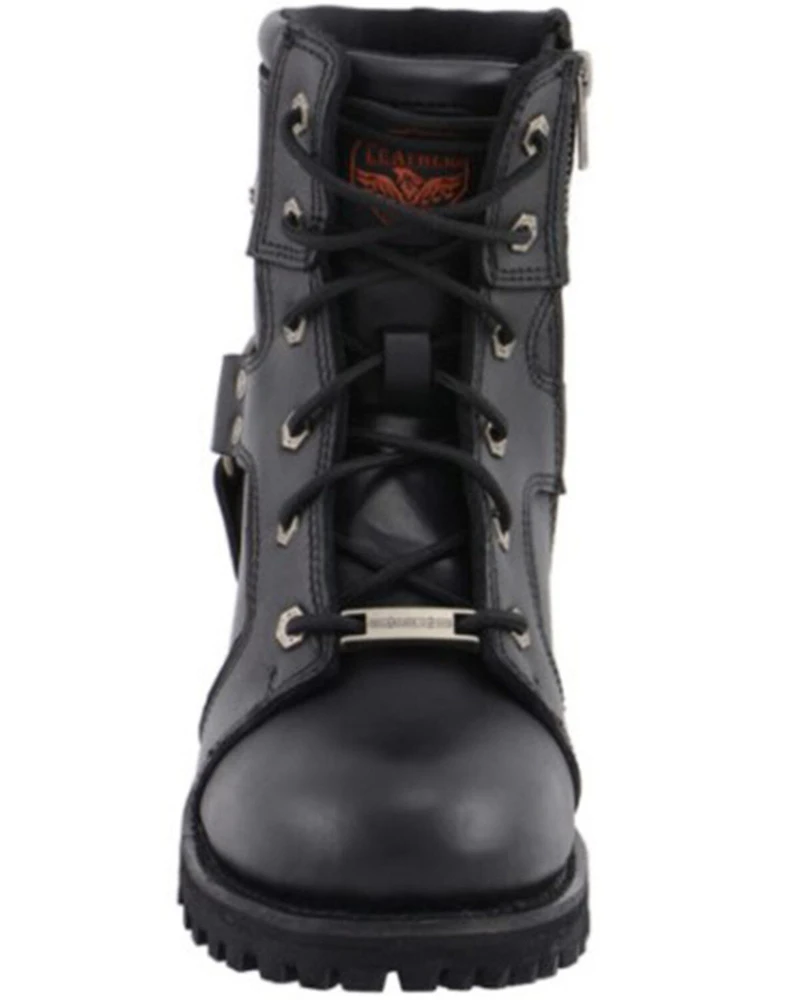 Milwaukee Leather Women's Harness Moto Boots - Soft Toe
